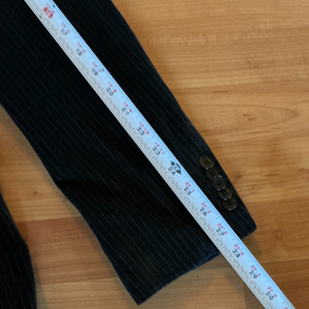 Drykorn Oslo Pinstripe Blazer 54 /44R Black Velvet Cotton Sport Coat Plaid Lined - Picture 8 of 11